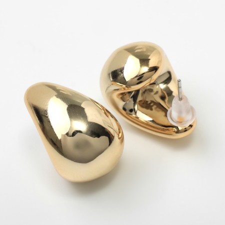 Earrings plastic "drop" structure mini, color gold-1