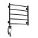 Domoterm electric heated towel rail "Calipso" P5, 500x500 mm, left, black matte