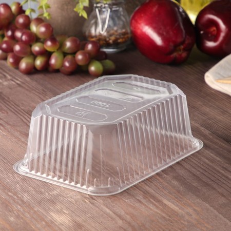 Container Plastic disposable "JPPLAST", 1 L, 18.6 × 13.2 × 6.4 cm, Color transparent-1