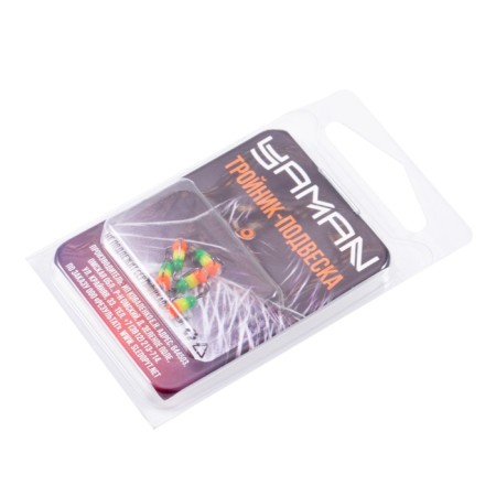 The hook-three Yaman "Traffic Light" with the eye, size 18 int, fluorescent color, 5 pcs.-3