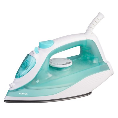 The iron Centek CT-2321, 2000 watts, anti-stick coating, 210 ml, drop-stop, steam. The blow, green