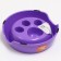 Laping bowl for slow feeding "Paw", 18.5 x 17.5 x 5 cm, purple