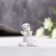 Souvenir Polystone "Angel Sit on the Heart" in a wreath of roses, mix, 3.5x3x4 cm