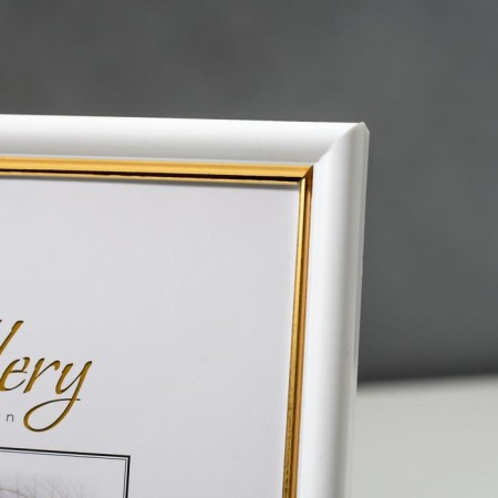 Photo frame Plastic Gallery 15x21 cm, 636461 white with gold (plastic screen)-3