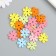 Connector for creativity wood 2 ears "Flower. Summer colors" set 20 pcs 2.3x2.4x0.3 cm