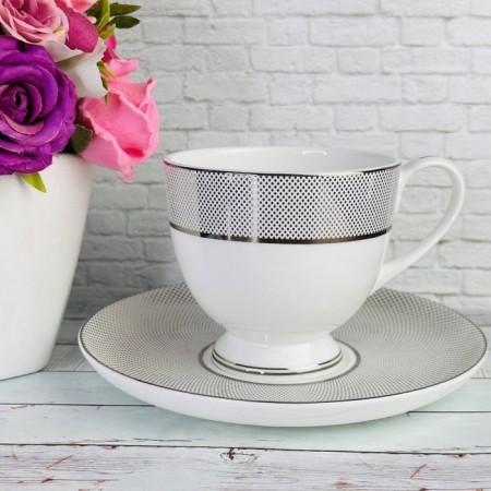 Tea set of Lenardi "Silver Symphony", 12 items