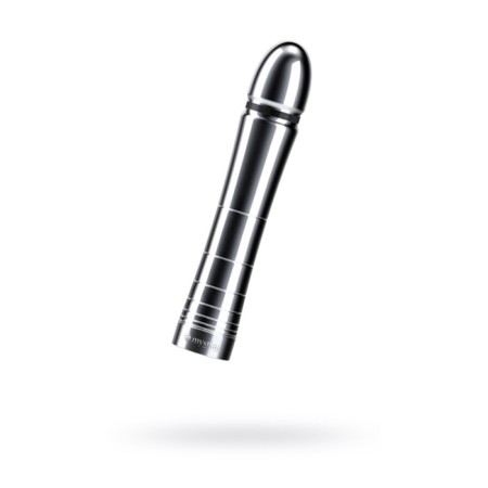 MYSTIM GLOSSY GLEN phallimitator, electrical stimulation, surgical steel, 14 cm