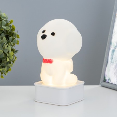 Night "Dog" LED from USB/batteries 4haa white 11.5x11x19 cm Risalux-1