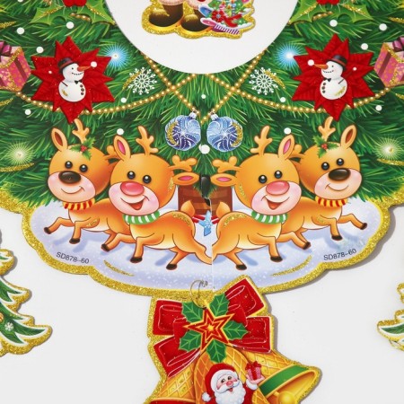 Decorative decoration (suspension) "New Year tree" 62x36 cm-4