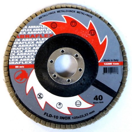 Circle of the end-end ABRAFLEX FLD-10 Inox, P40, 125 x 22.2 mm