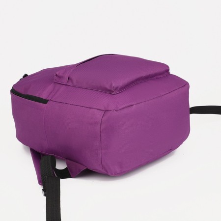 Youth backpack on lightning from textiles, external pocket, purple color-2