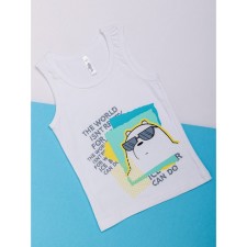 T -shirt for a boy, height 110 cm, white color