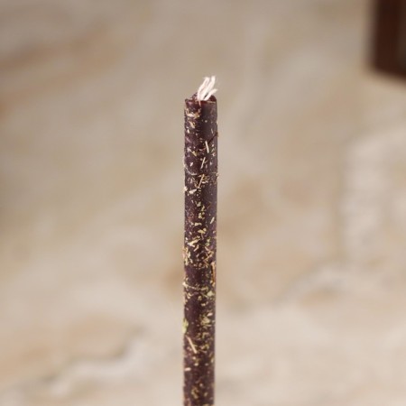Candle magic wax "restoration of energy", with thyme, 16x0.6 cm, black-2