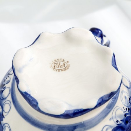 Teapot, gzhel, porcelain, author Rogov, 18x24 cm-4