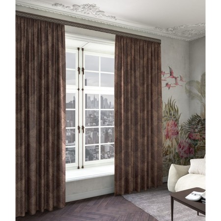 Curtain "Caliph", size 200x260 cm, chocolate color