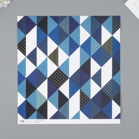 Scrapbooking paper bilateral "Scandinavia" density 180 grams set 5 pcs 30.5x32 cm-4
