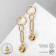 Earrings Metal "Trend" Ring with a ball, color gold