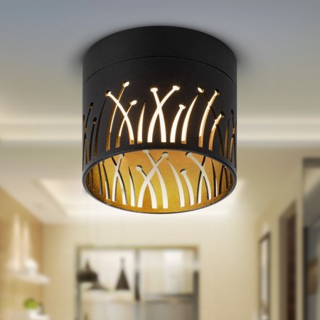 Lamp wall-flowing spot era OL54 bk, 85x80 mm, IP20, GX53, 15W, black color