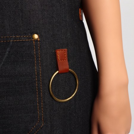 Apron for the master, denim, black color-6