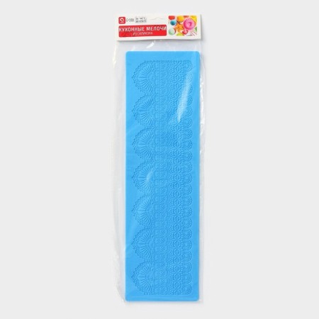 Axing rug of Dolyana "Lace", silicone, 38.5 × 11.4 cm, blue color-5