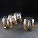 A set of low glass glasses "Golden Honey", 300 ml, 4 pcs