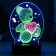 Fourth lamp "Bear with heart" Led usb (90cm) from 3xa Black Black 13.5x5x21 cm Risalux