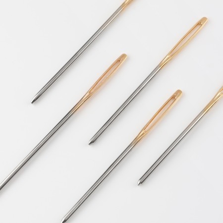 Sewing needles, for skin, with a golden ear, d = 2 mm, 6/7 cm, 6 pcs-1