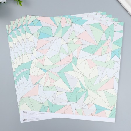 Scrapbooking paper "Browned linenia" density 180 g 30.5x32 cm-1