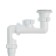 Siphon for shower pallet ORIO A-82589.1 1/2 "x40 mm, adjustable, with corrugated 40x40/50 mm