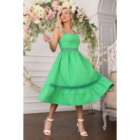 Sarafan female, size 46, green color-2