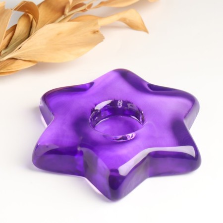 Crystal flower candlestick 3x15cm, 20 ml lilac-3