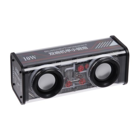 A88, 10 W portable column, transparent, backlight, 1800 mAh, black-1