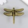 Handle for the casket Metal "Dragonfly" bronze 4.7x6 cm