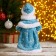 Snow Maiden "Blue fur coat, with a staff" with backlight, moves, 30 cm, blue
