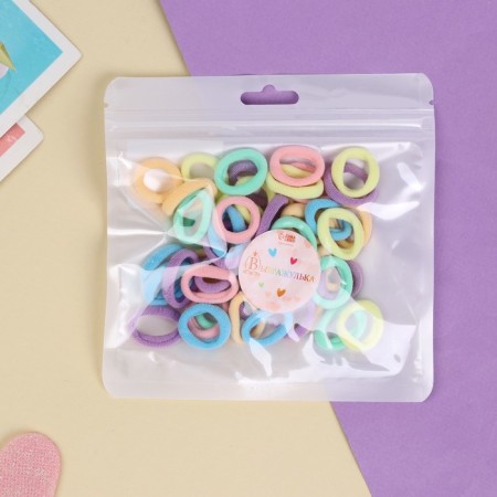 Hair gum "Classic Mahrushka" (set of 50 pcs) Assorted, 2 cm, mix-1