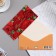 Money envelope "Congratulations!" red background, roses, 16.8x8.3 cm