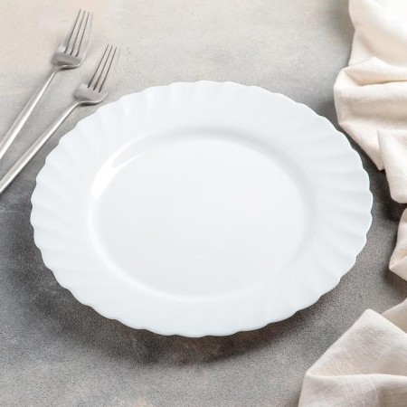 Dining plate, d = 27 cm, white color-1