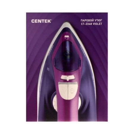 Iron CENTEK CT-2348, 1300-1800 watts, ceramic soles, 200 ml, purple-12