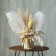 Feather for decor, length: from 45 to 50 cm, white color