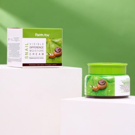 Farmstay face cream, moisturizing, with a snail mucin, 100 g