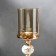 Summary Metal for 1 candle "Marble balls with gold" 41.5x11.5x11.5 cm