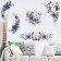 Sticker Plastic Interior color "Pink-blue flowers" 35x60 cm