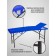 Cosmetological couch with a face hole Massage Pro-Strong SV, three-section, size 190 × 70 × 68-84 cm, color blue