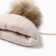 Children's cap with insulation, rr 42-44, milk color