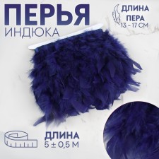 Tesema with feathers turkey, 13-17 cm, 5 ± 0.5 m, dark blue color