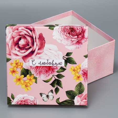 A set of boxes 6 in 1, gift packaging, “flowers”, 10.2 x 10.2 x 6 - 20 x 20 x 11 cm-6