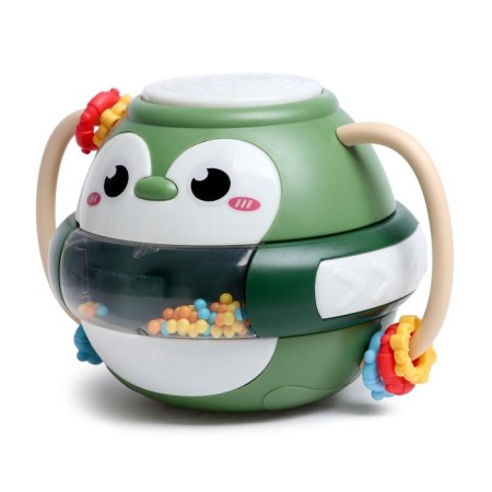 Musical toy "Kid Peningvi", with mobile elements, sound, light, green color-1