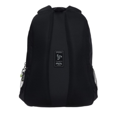 Youth backpack Grizzly, 45 x 32 x 23 cm, ergonomic back, black, light green-6