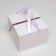 Box under the bento-port with ribbons, white, 18 x 18 x 14 cm