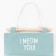 Pocket Textile Ethel "I Meow You" 2 departments, 41x20 cm